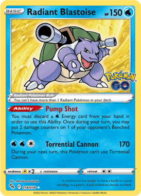 Pokémon GO - 018/078 - Radiant  - LuiopZondag.nlBlastoise