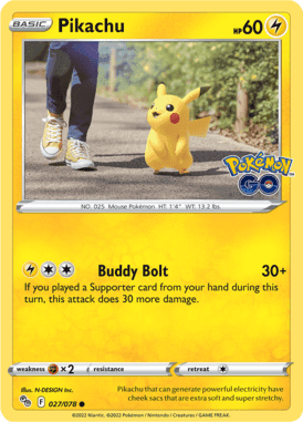 Pokémon GO - 027/078 - Pikachu - LuiopZondag.nl