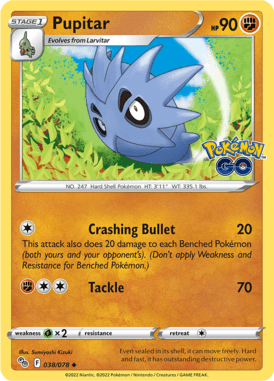 Pokémon GO - 038/078 - Pupitar - LuiopZondag.nl