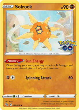 Pokémon GO - 039/078 - Solrock - LuiopZondag.nl