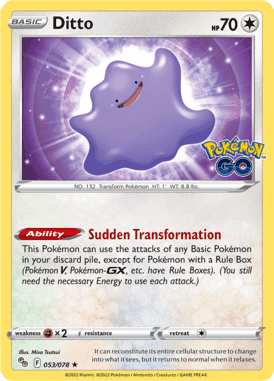 Pokémon GO - 053/078 - Ditto - LuiopZondag.nl
