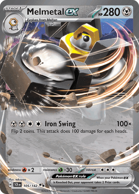 Stellar Crown - 105/142 - Melmetal ex - Losse Pokemon Kopen - LuiopZondag TCG Store