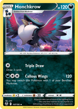 Silver Tempest - 107/195 - Honchkrow - LuiopZondag.nl