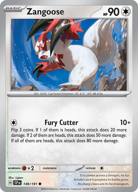 Surging Sparks - 149/191 - Zangoose - LuiopZondag.nl