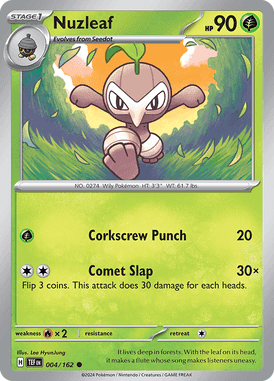 Temporal Forces - 004/162 - Nuzleaf - Losse Pokemon Kopen - LuiopZondag TCG Store Assen