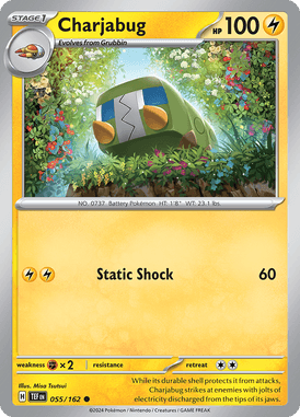 Temporal Forces - 055/162 - Charjabug - Losse Pokemon kaartem Kopen - LuiopZondag TCG Store Assen