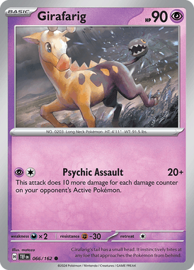 Temporal Forces - 066/162 - Girafarig - Losse Pokemon kaartem Kopen - LuiopZondag TCG Store Assen