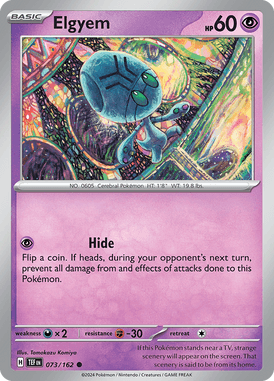 Temporal Forces - 073/162 - Elgyem - Losse Pokemon kaarten Kopen - LuiopZondag TCG Store Assen