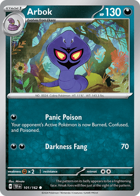 Temporal Forces - 101/162 - Arbok - Losse Pokemon kaarten Kopen - LuiopZondag TCG Store Assen