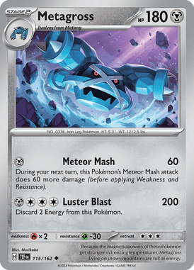 Temporal Forces - 115/162 - Metagross - Losse Pokemon kaarten Kopen - LuiopZondag TCG Store Assen