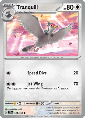 Temporal Forces - 134/162 - Tranquill - Losse Pokemon kaarten Kopen - LuiopZondag TCG Store Assen