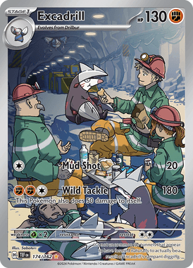 Temporal Forces - 174/162 - Excadrill - Losse Pokemon kaarten Kopen - LuiopZondag TCG Store Assen