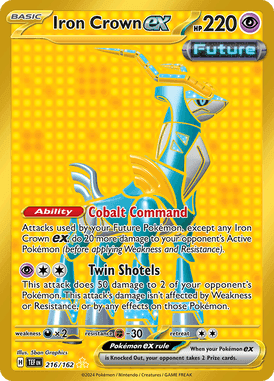 Temporal Forces - 216/162 - Iron Crown ex (Gold) - Losse Pokemon kaarten Kopen - LuiopZondag TCG Store Assen
