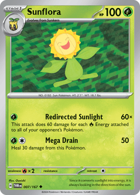 Twilight Masquerade - 007/167 - Sunflora - Losse Pokemon Kopen - LuiopZondag TCG Store Assen
