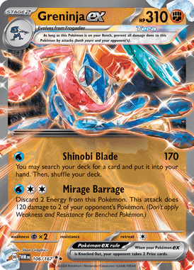Twilight Masquerade - 106/167 - Greninja ex - Losse Pokemon Kopen - LuiopZondag TCG Store Assen
