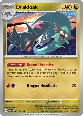 Twilight Masquerade - 129/167 - Drakloak - Losse Pokemon Kopen - LuiopZondag TCG Store Assen
