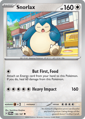 Twilight Masquerade - 136/167 - Snorlax - Losse Pokemon Kopen - LuiopZondag TCG Store Assen
