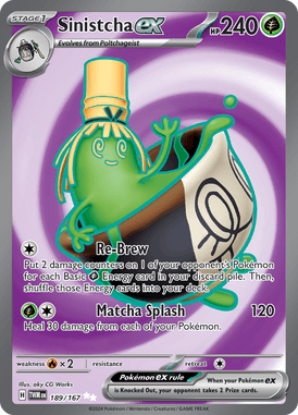 Twilight Masquerade - 189/167 - Sinistcha ex
 - Losse Pokemon Kopen - LuiopZondag TCG Store Assen